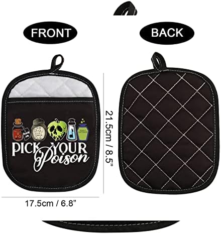 ZJXHPO Halloween Pick Your Poison witch Pot Holder Gift for Villains