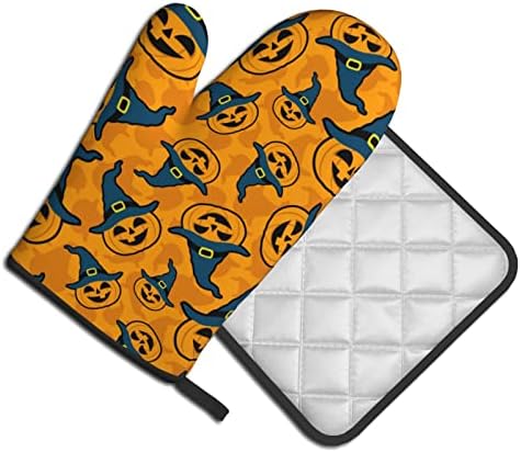 Halloween Heat-Resistant pumpkin Pot Holders Oven Mitts