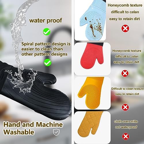Tayfeim Silicone Oven Mitts - Heat Resistant BPA-Free Easy Clean