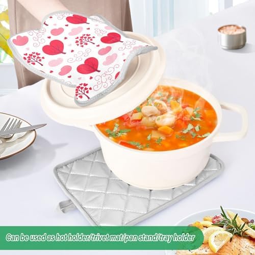 KCldeci Valentine Seamless Pot Holder Set