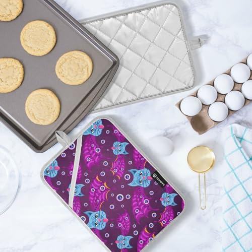 Exclusive Halloween Cat Face Potholders Set for Baking Cooking