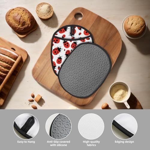Wont-Ignore Spring silicone oven mitt set for Kitchen