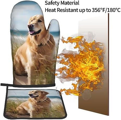 Golden Retriever Oven Mitts and Pot Holders Quopvn