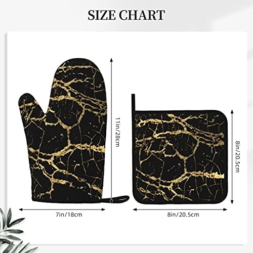 Oven Mitts Potholders - Heat-Resistant Waterproof FUN Design for Cooking