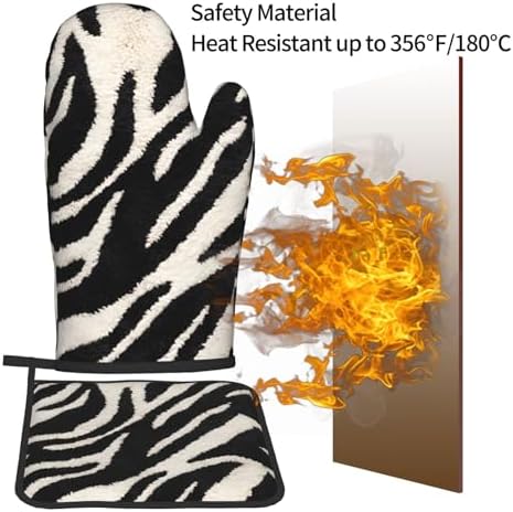 Zebra Animal Print Oven Mitts Set