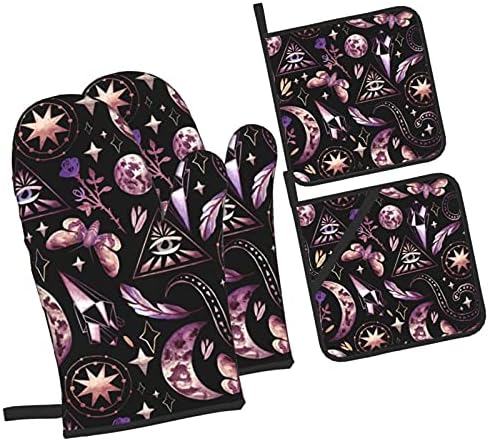 DADABULIU - Magic Goth Oven Mitts Pot Holders Set of 4