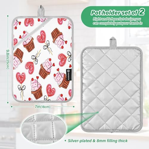 Heat-Resistant Potholders Oven Mitts for Daily Use