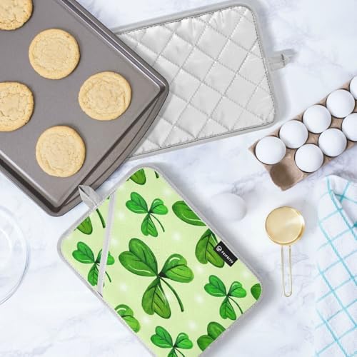 Kcldeci Watercolour Shamrock Pattern Pot Holders