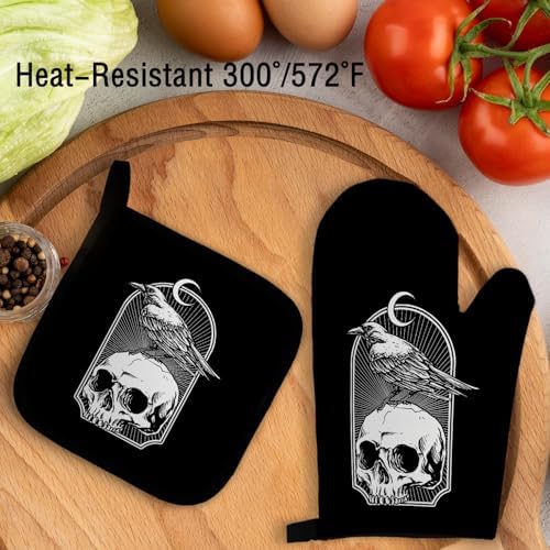 Gothic Skeleton Pot Holder Set