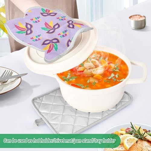 Mardi Gras Pot Holder Set