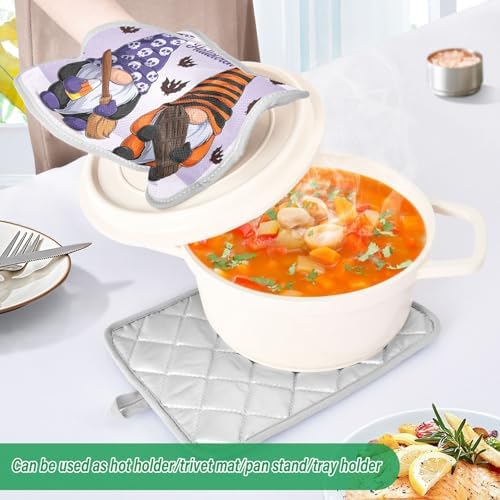 OURVII 2Pcs Cute Gnomes Pot Holder Set