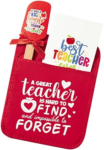 R HORSE Teacher Appreciation Gift Pot Holder Set with Silicone Spatula