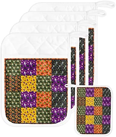 Happy Halloween Heat-Resistant Potholders for Kitchen Safety