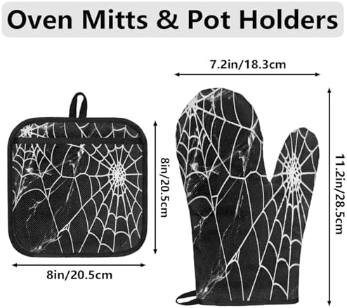 TropicalLife 4Pc Oven Mitts and Pot Holders Set