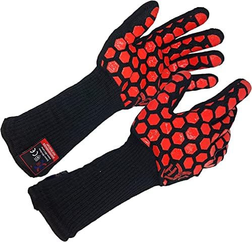 J H Heat Resistant Oven Glove 932F 2 Layers Silicone 1 Pair