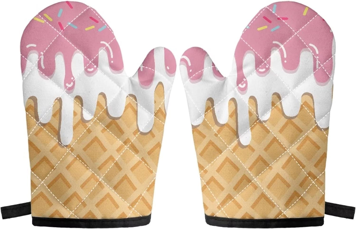Snilety Pink Donut Oven Gloves