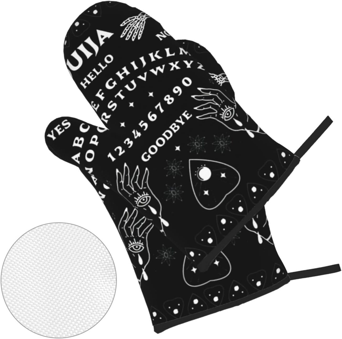 Spectral Wiccan Ouija Board Planchette Set of 4 BlackGrey
