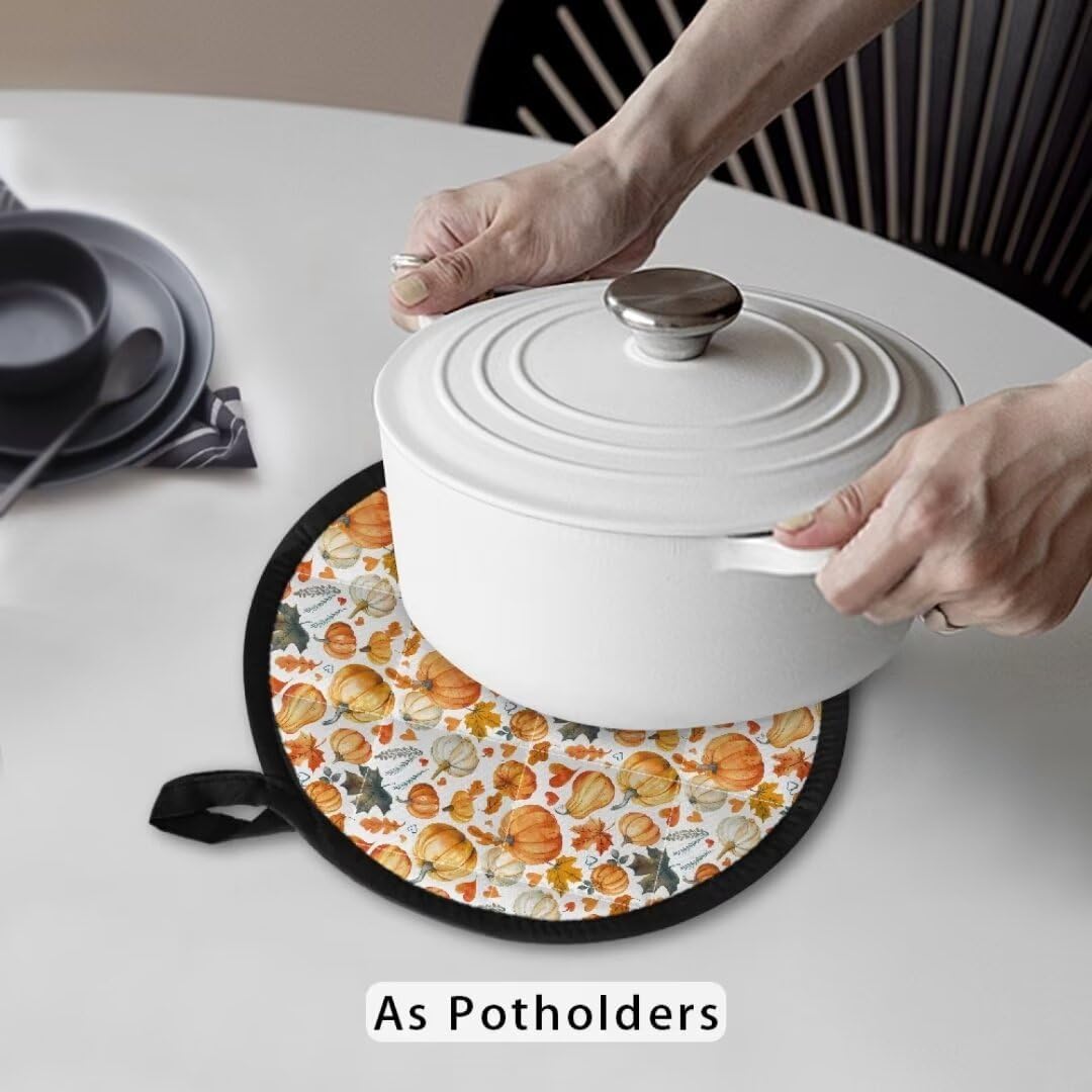 Pumpkin Pot Holder with Pockets Halloween