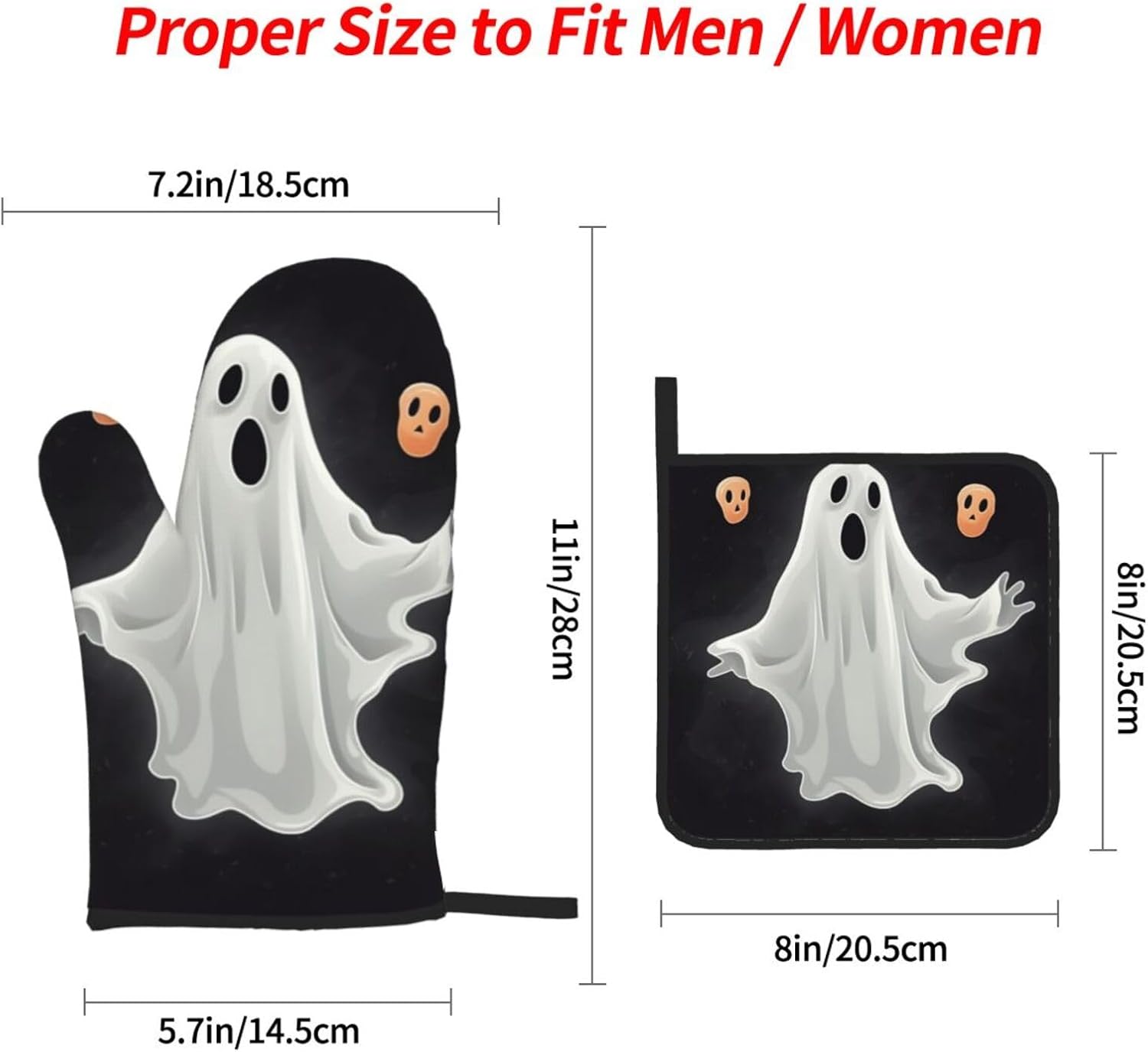 Oven Mitt Set for Baking Heat Resistant Halloween-ER Halloween Tools