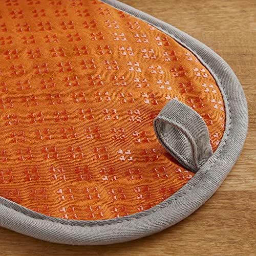 KitchenAid Heat-Resistant Cotton Potholders Set of 2 Honey Orange Machine Washable