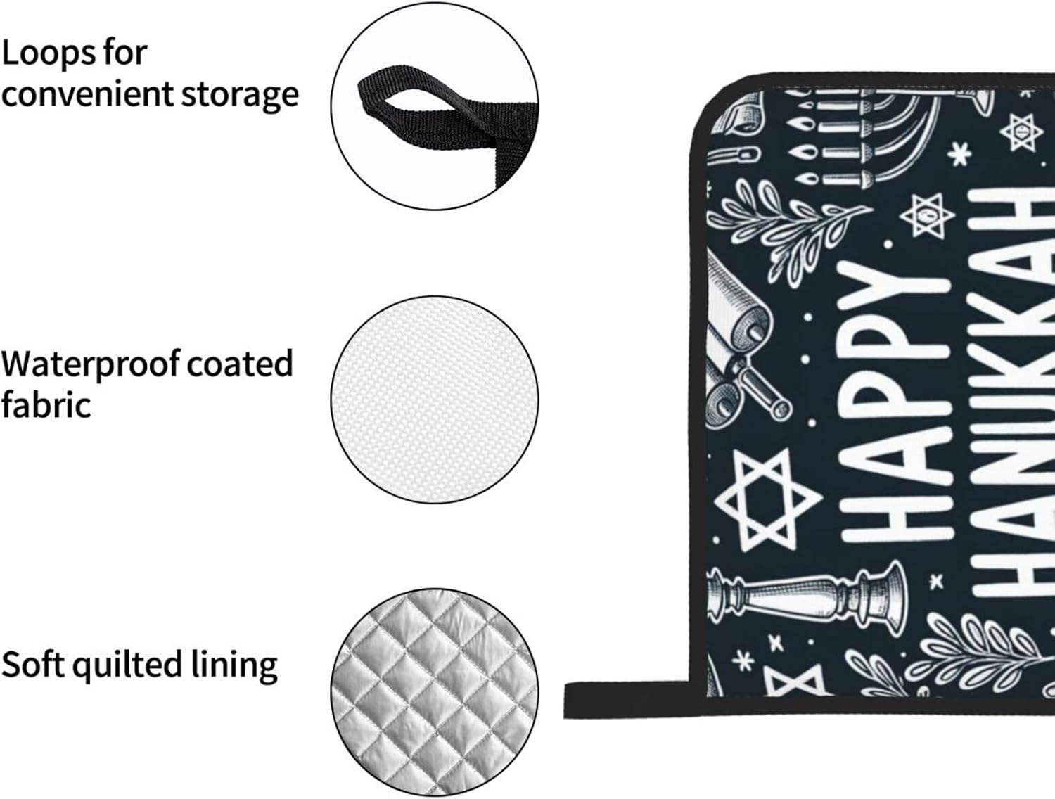 Hanukkah Delicious heat resistant oven Mitts Set