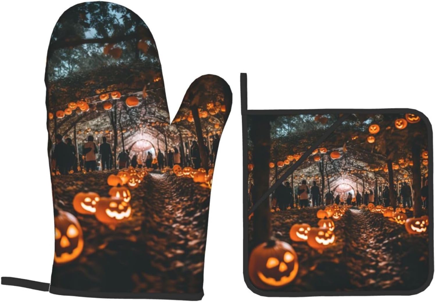Halloween Trick or Treat 4-Piece Oven Mitt Set