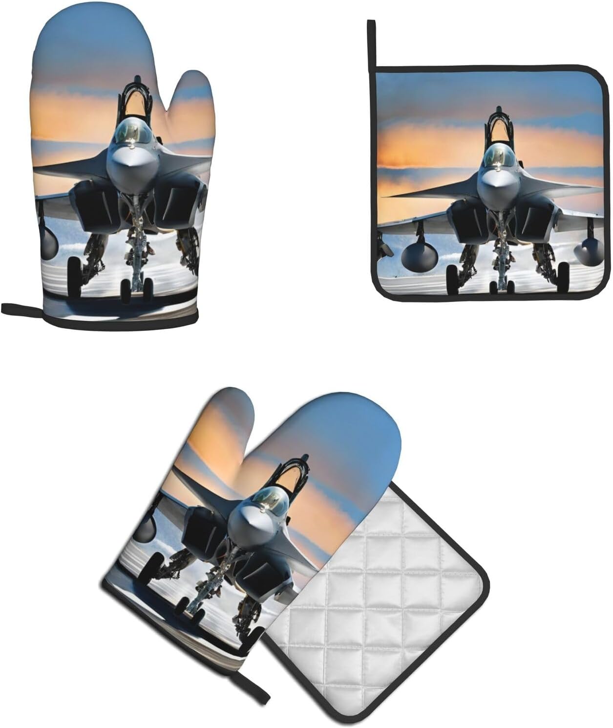 Heat-Resistant Oven Mitts - Perfect for Baking Grilling Set of 2