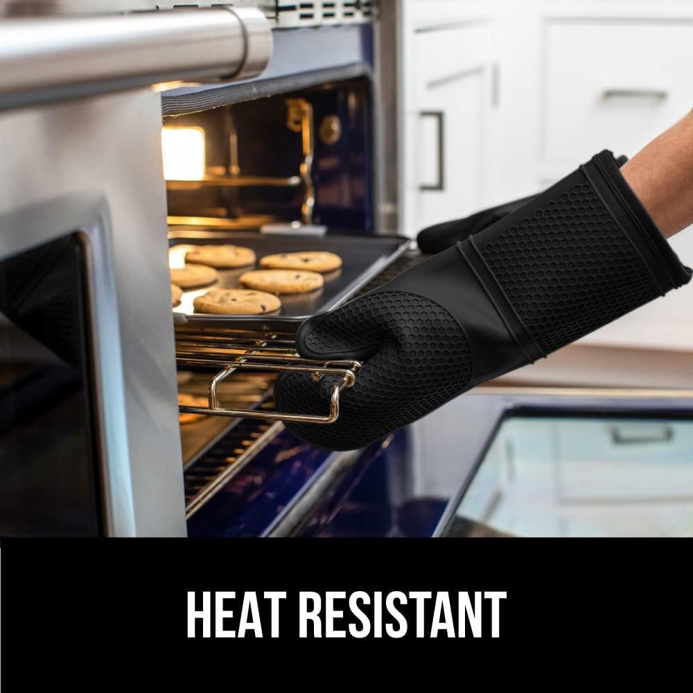 Heat-Resistant Silicone Oven Mitt Set