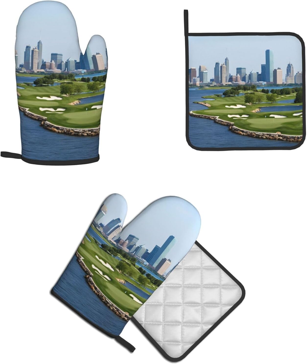 Premium Heat-Resistant Oven Mitt Set