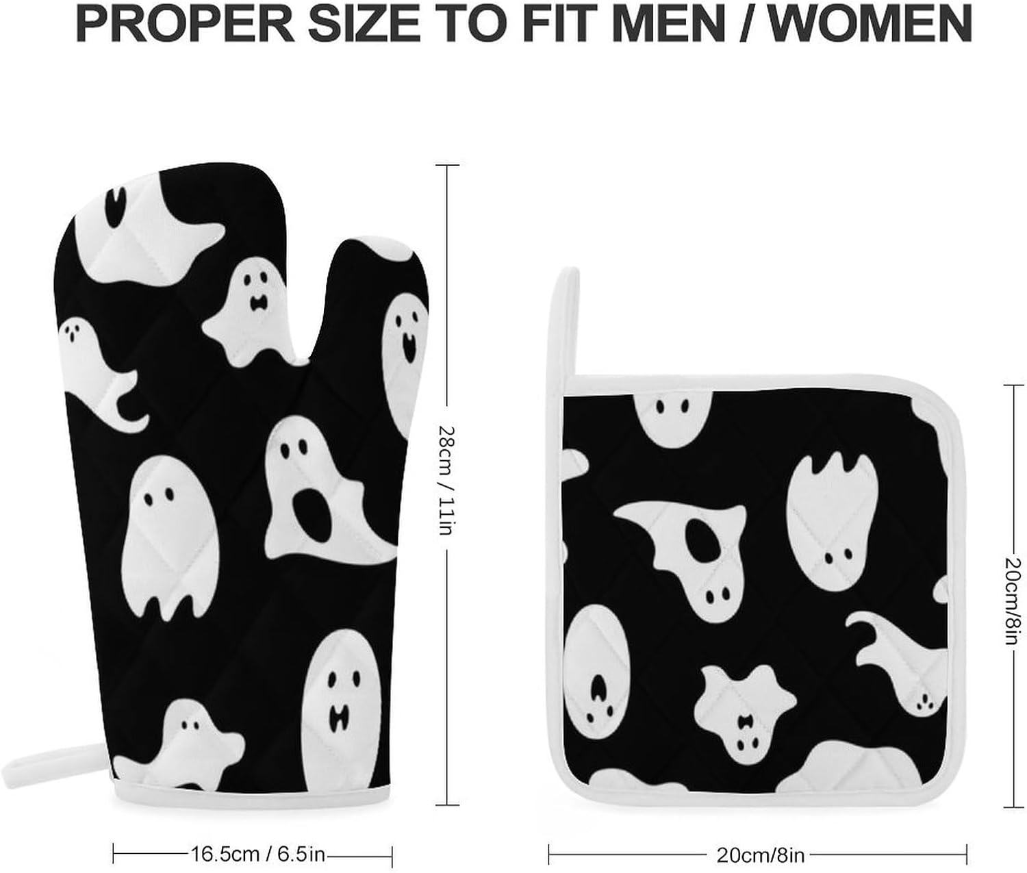 Halloween Horror Prop Safe Cooking Gloves Pot Holders Set
