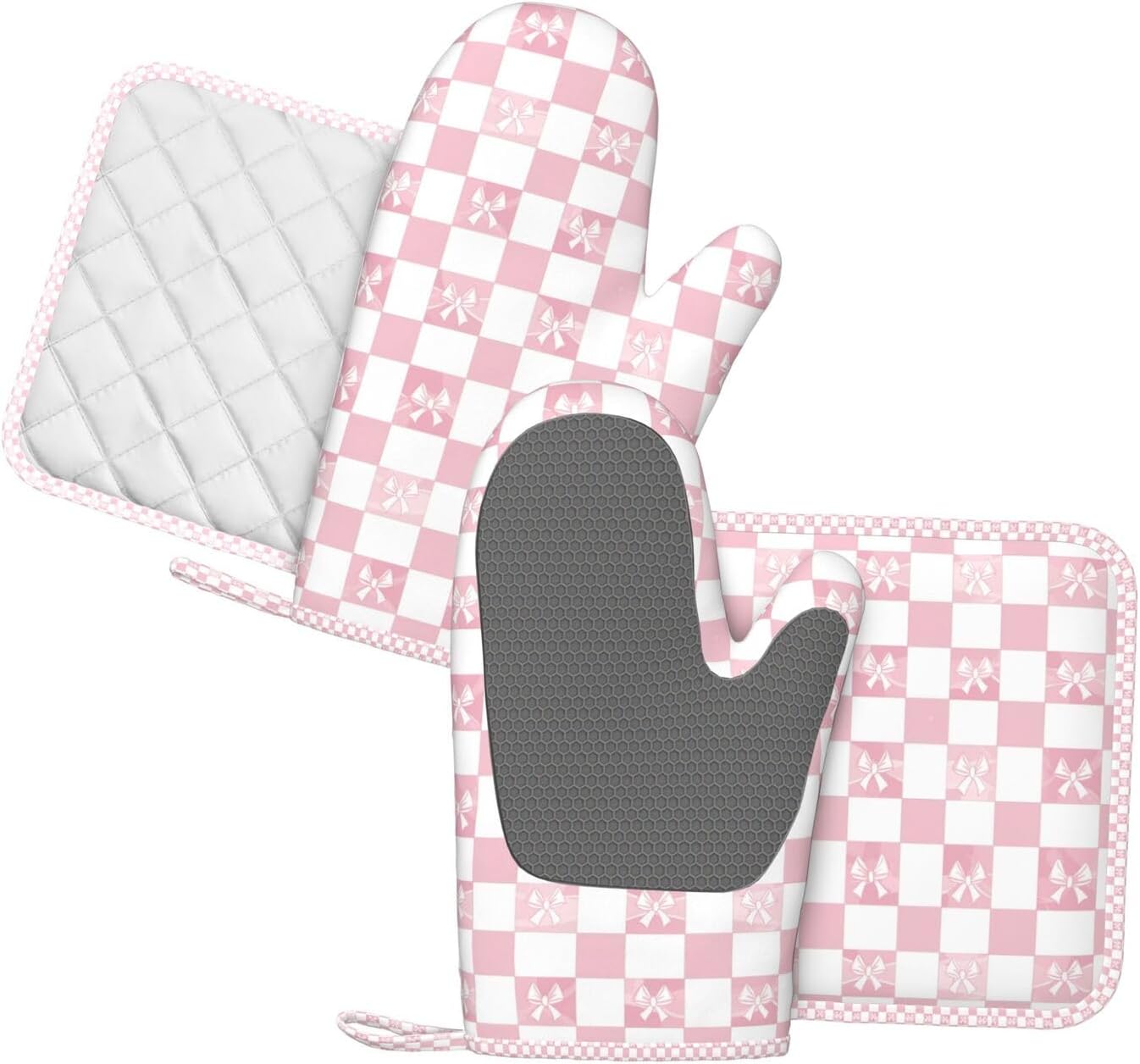 Premium Heat-Resistant Oven Mitts Set of 4