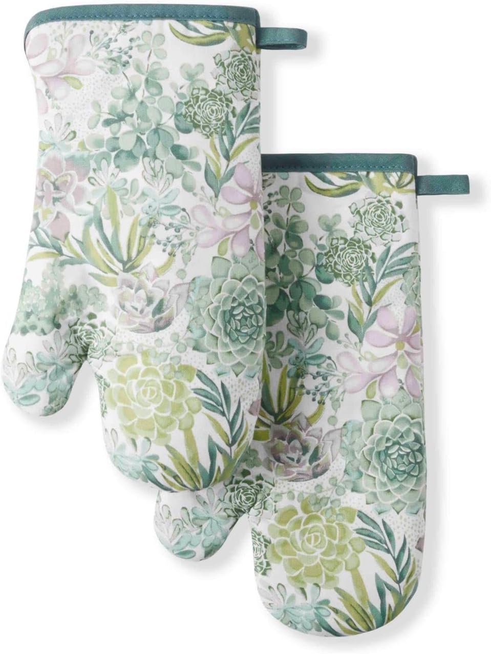 Martha Stewart Succulents Oven Mitt 2-Pack Heat-Resistant