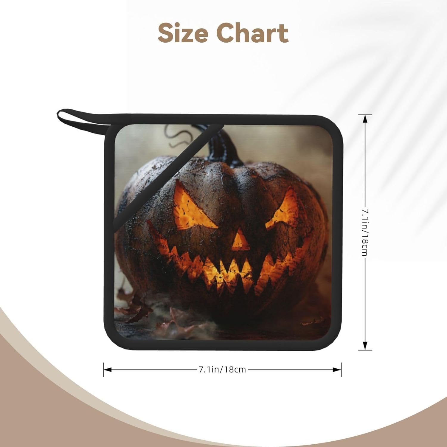 Ruzoap - Set of 2 Silicone Anti-Hot Pads in Halloween Pumpkin Shape