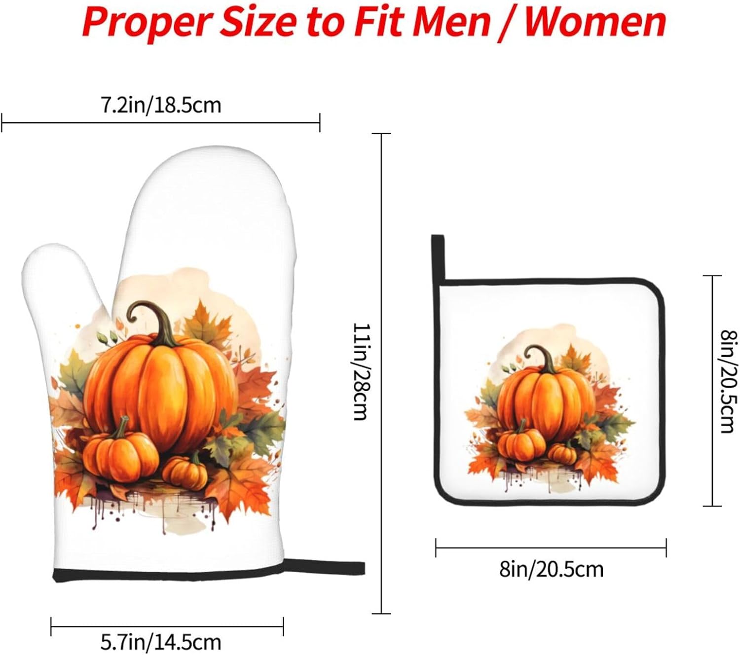 3-Pack Heat Resistant Oven Mitts Non-Slip Potholders for Kitchen Use