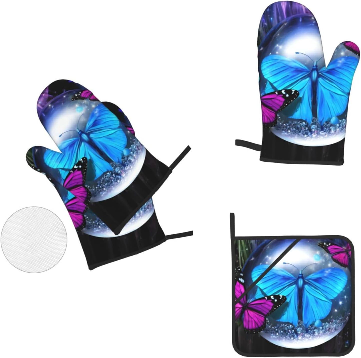Beautiful Butterfly2 Printed Oven Mitts and Pot Holders