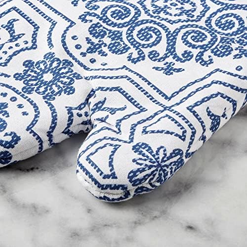 Martha Stewart 100 Cotton Oven Mitt Set - Heat-Resistant Durable Easy to Clean