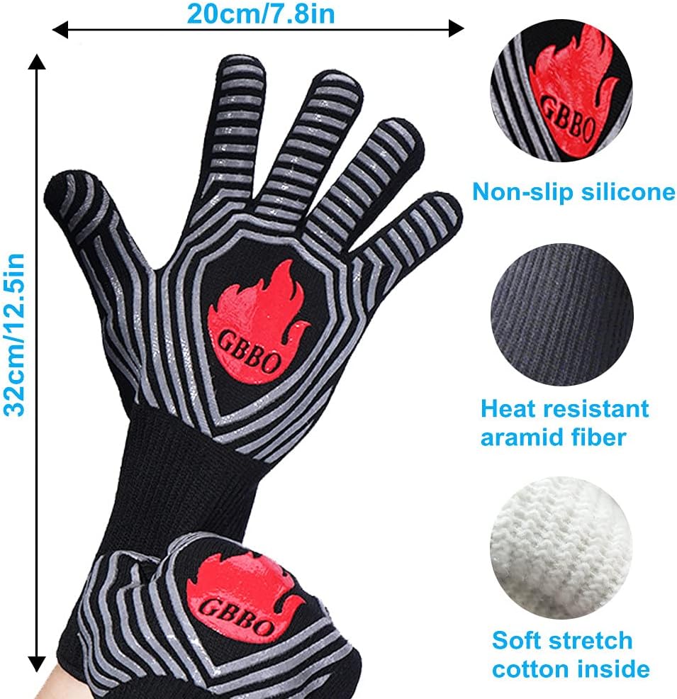 GBBO 1472F Heat Resistant Oven Gloves