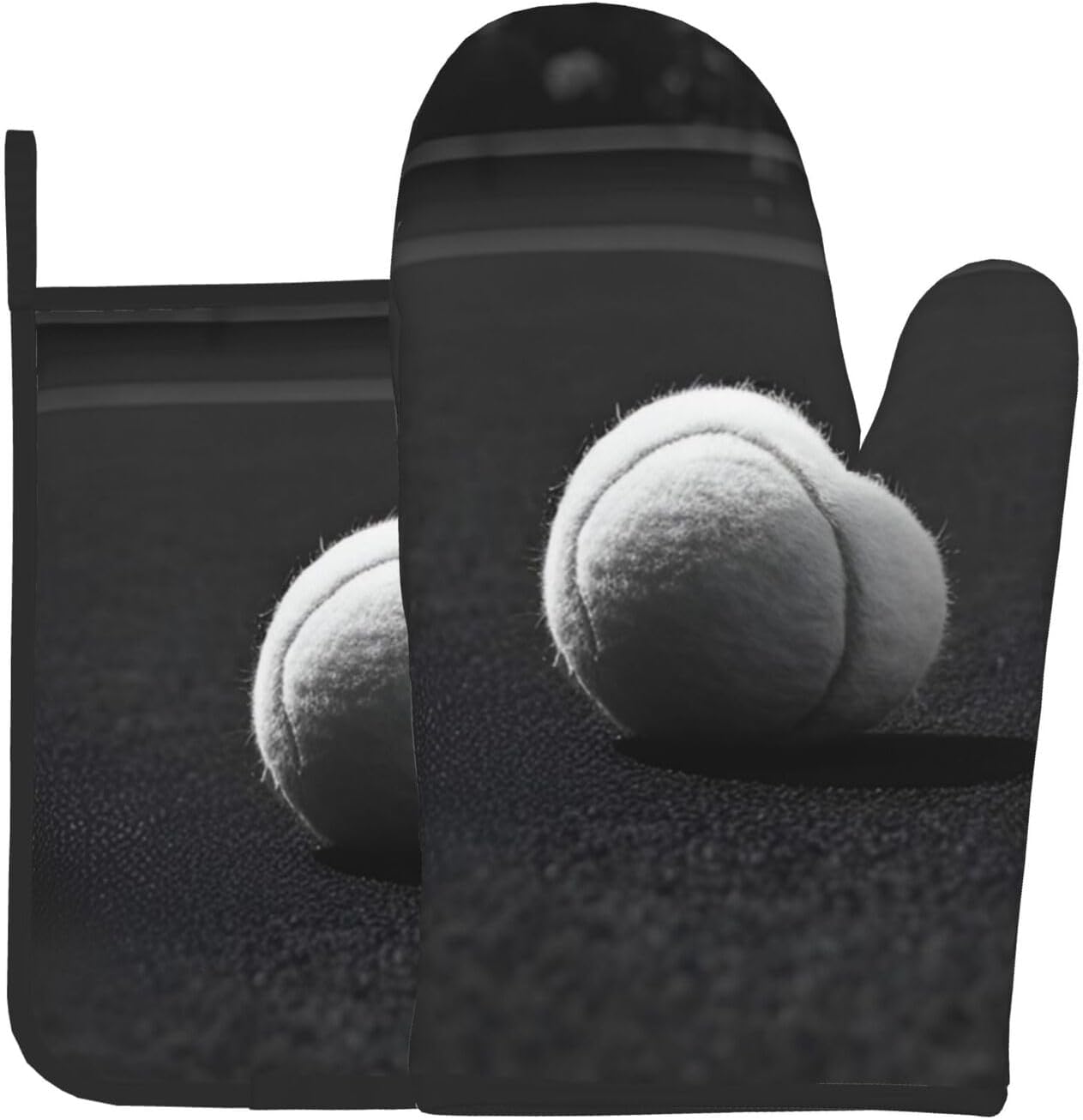 Baseball Print Oven Mitts Set