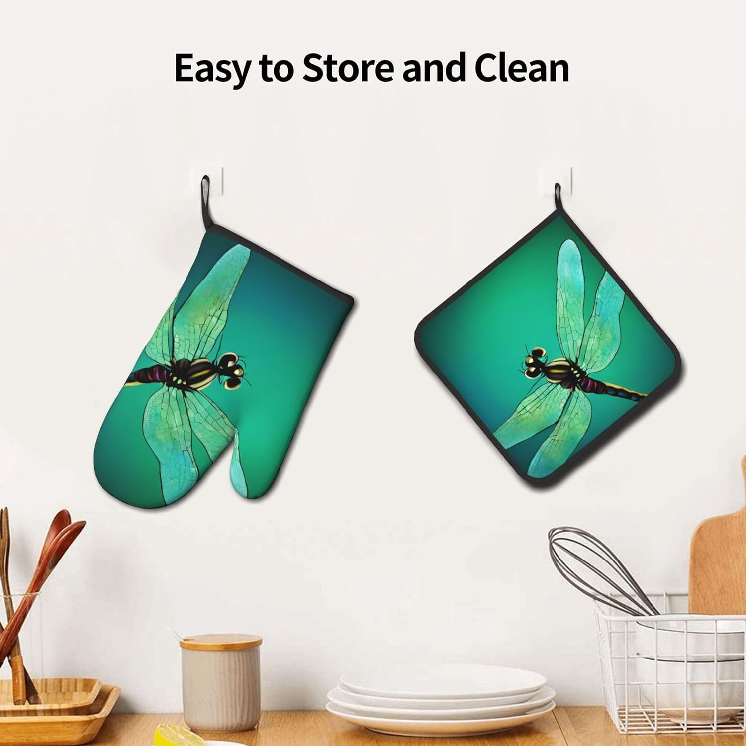 Perfect for Cooking Baking - Heat-Resistant Oven Mitt Set