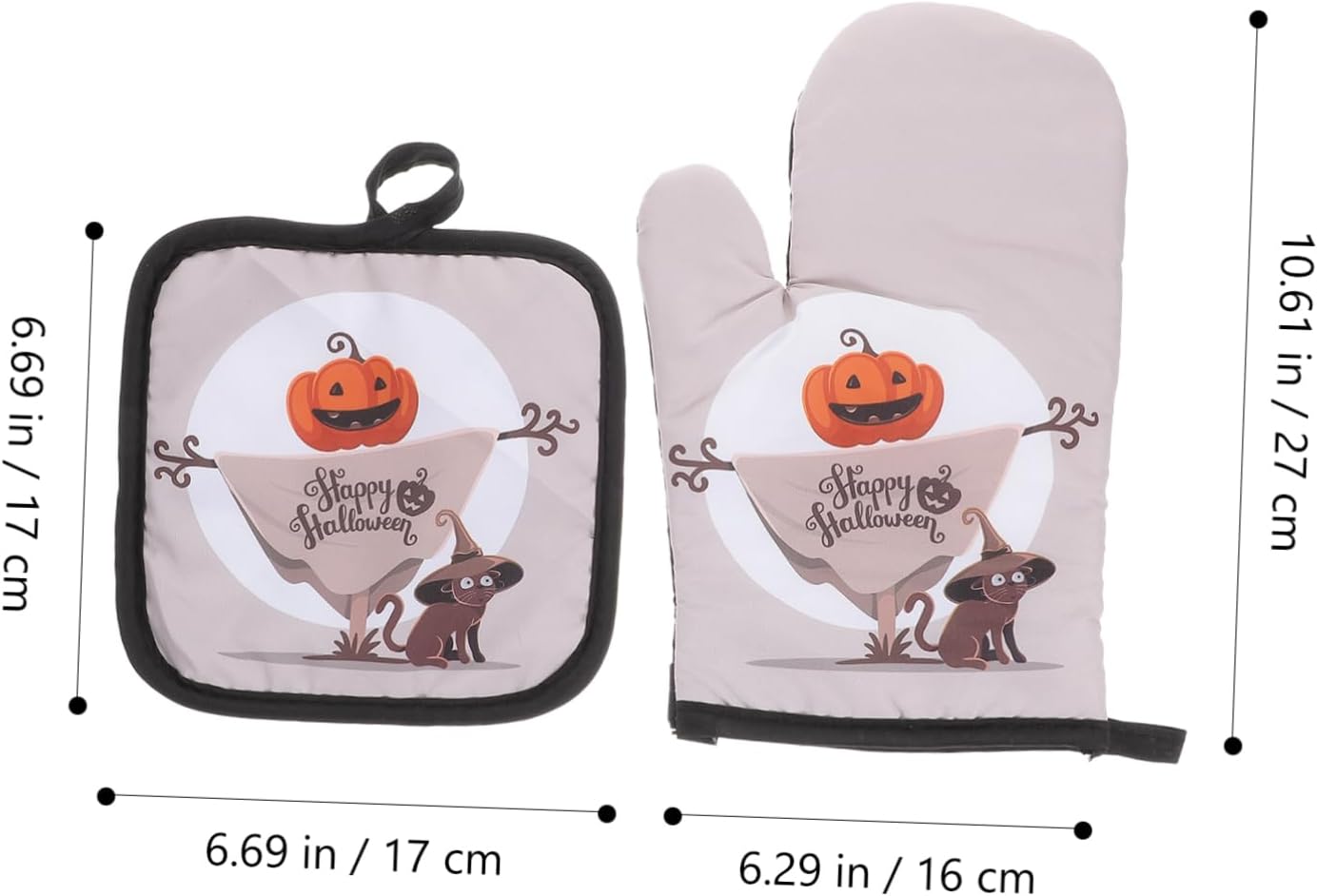 VINTORKY Halloween Oven Mitts Set