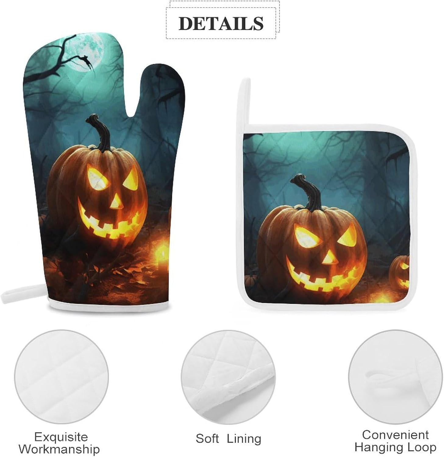 Heavy Duty Oven Mitts Pot Covers Set for Kitchen Use