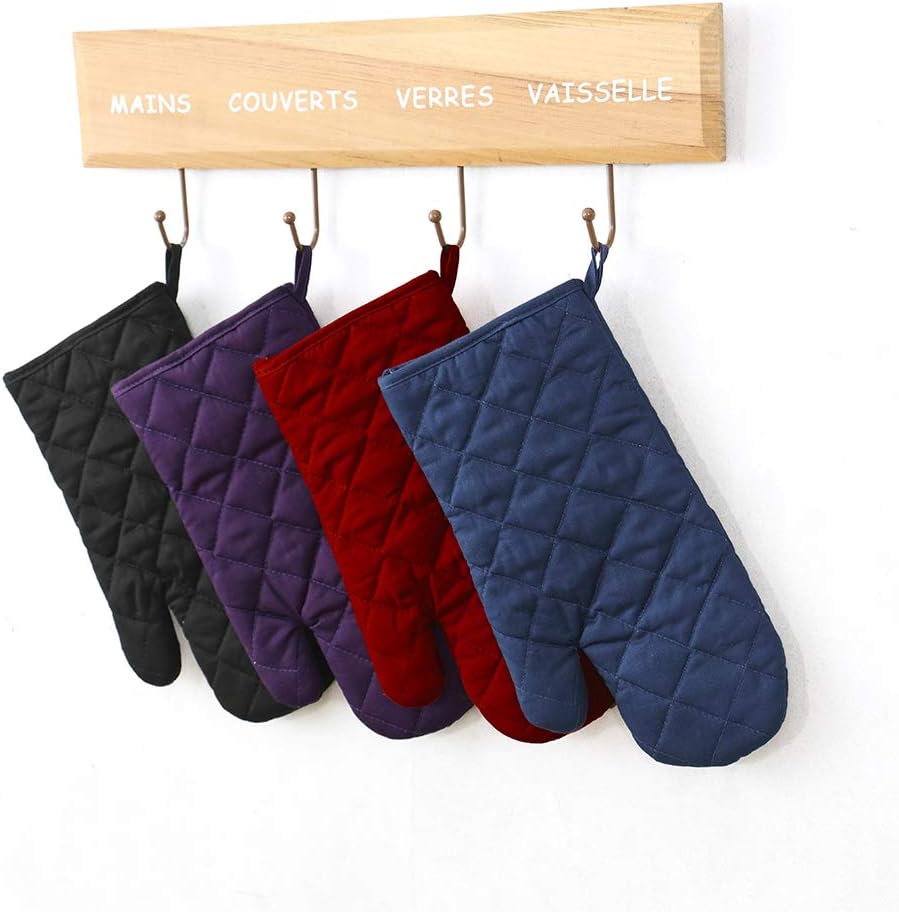 Anyi Oven Mitts Heat-Resistant Heat Protection for Kitchen Grilling Baking