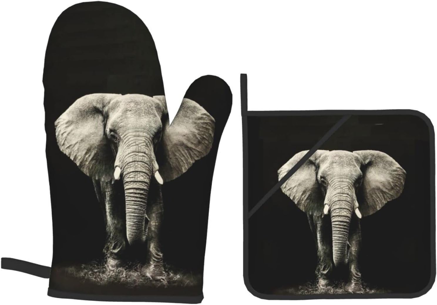 Oven Mitts Pot Holders Set Heat Resistant 4-Piece