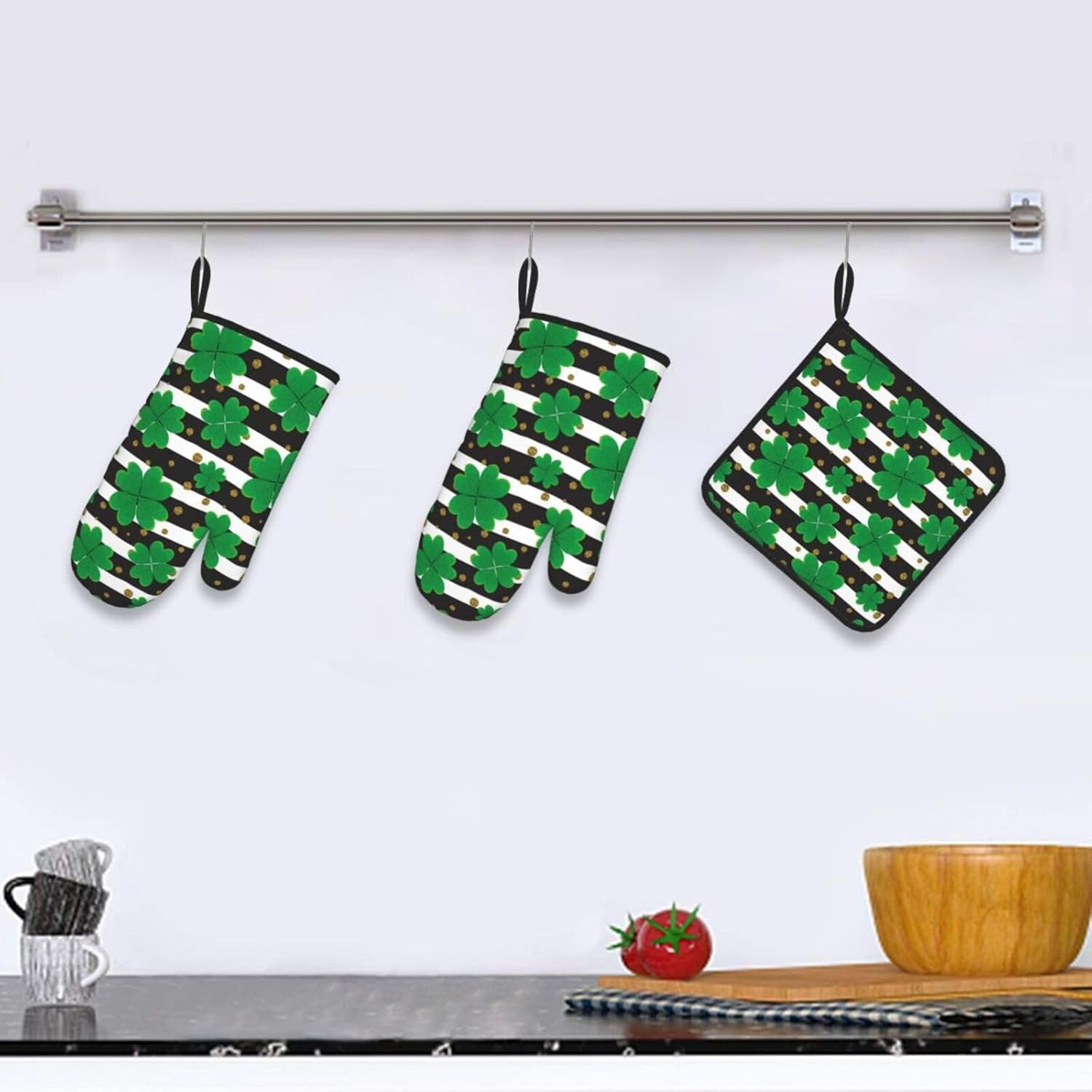 St Patricks Day 3 Piece Oven Mitt Set