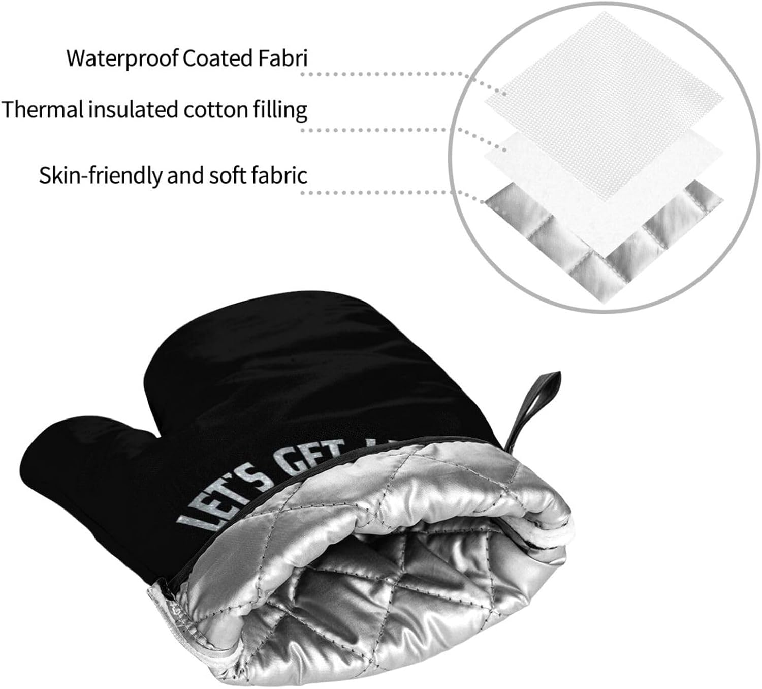 Happy Hanukkah Oven Mitts and Pot Holders 4-Piece Set