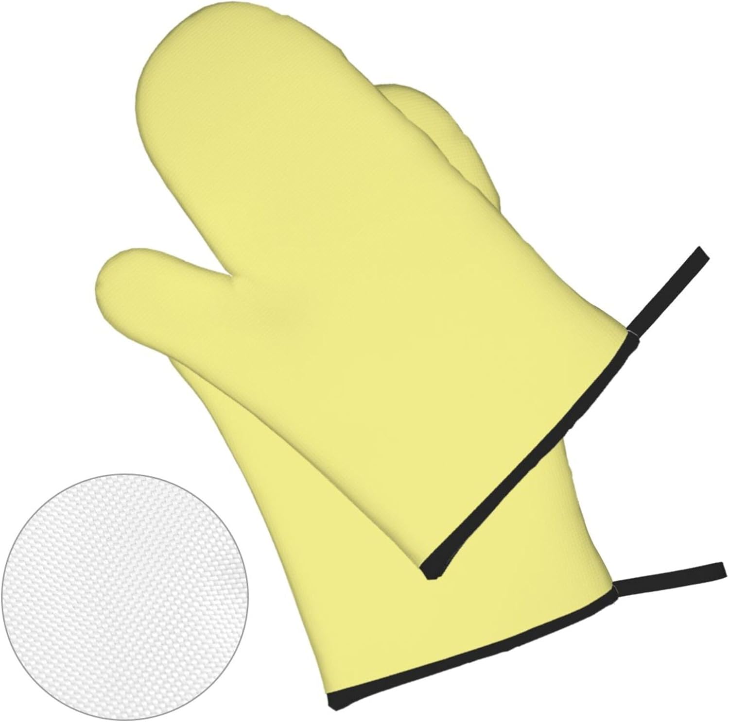 Curdesi Heat-Resistant Oven Mitts Set 4PCS Pale Yellow