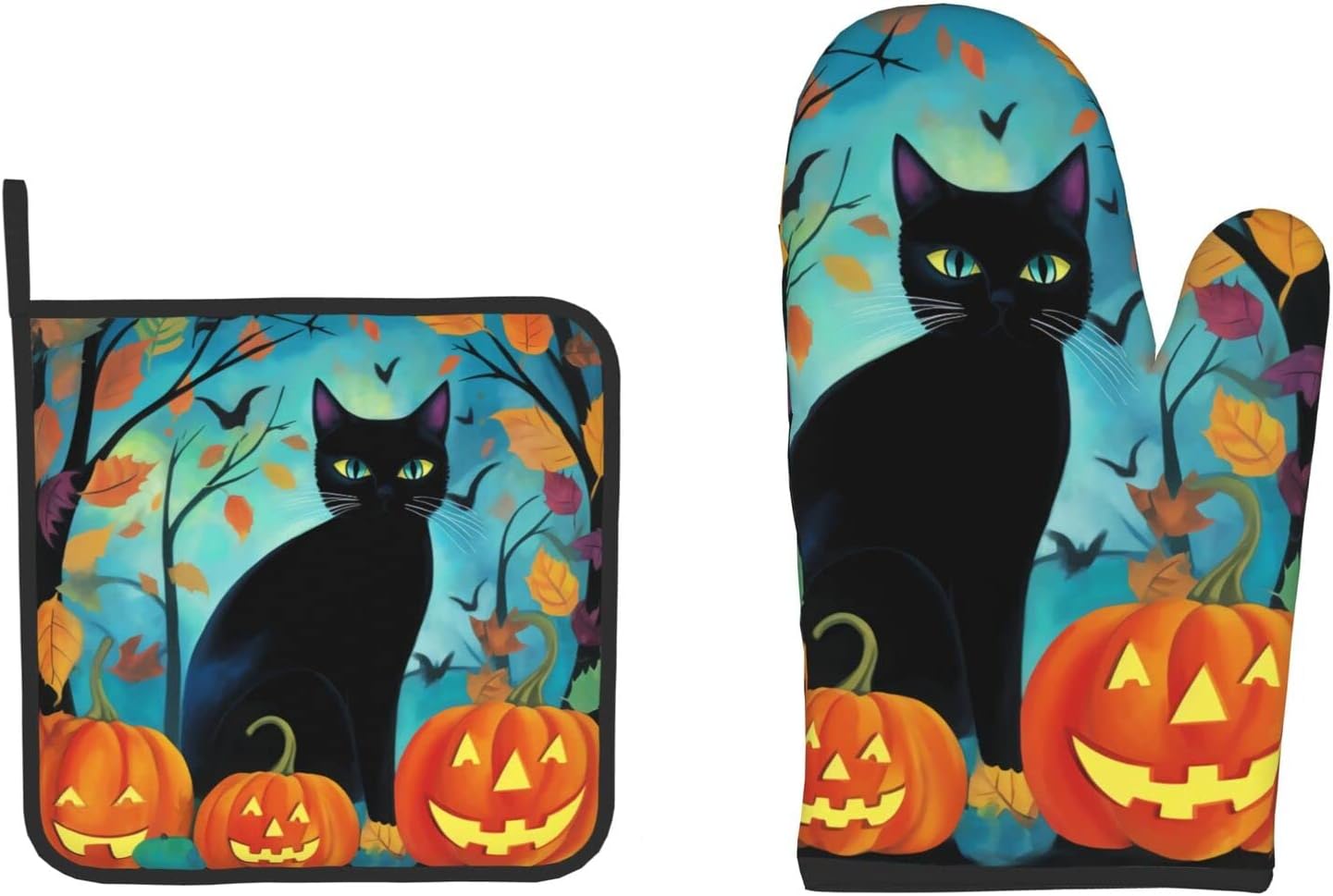 Mantaiyuan Black Cat Halloween Oven Mitt The Ghost That Stays Warm