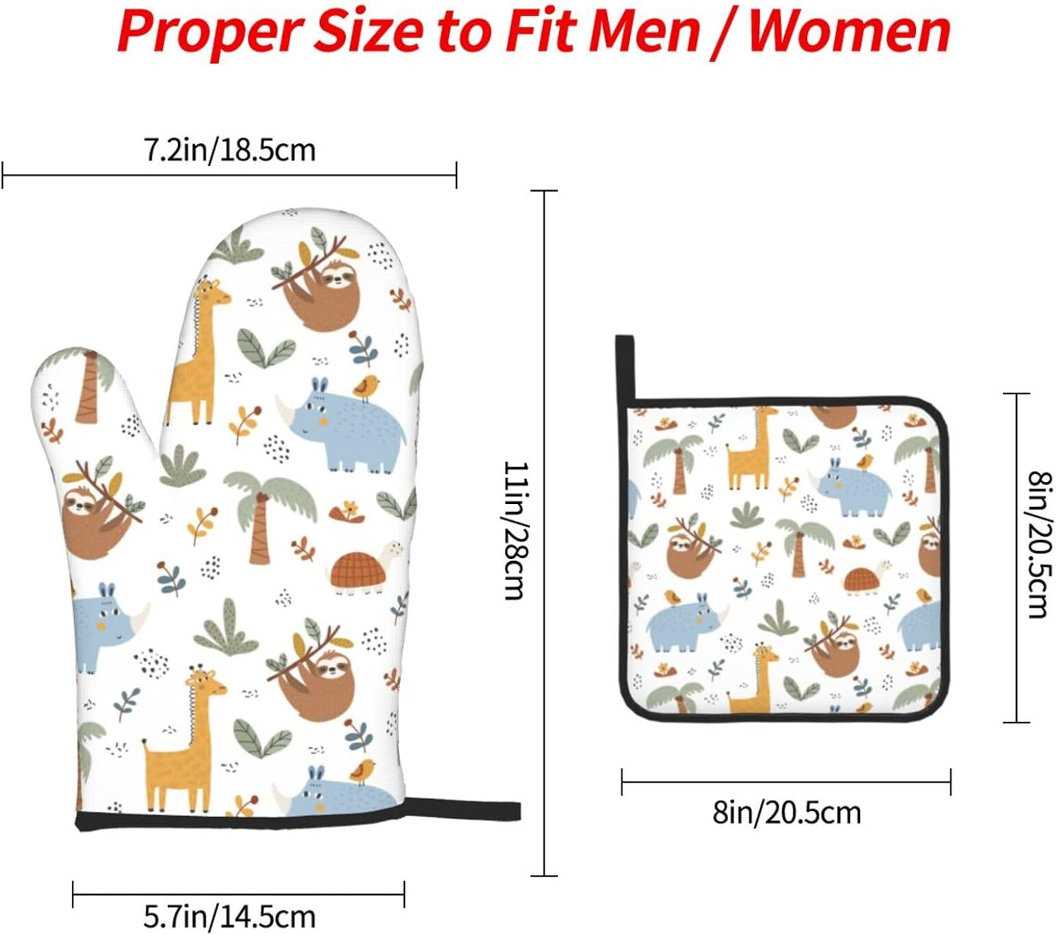 Safe Kitchen Gloves Set for Oven BBQ Use