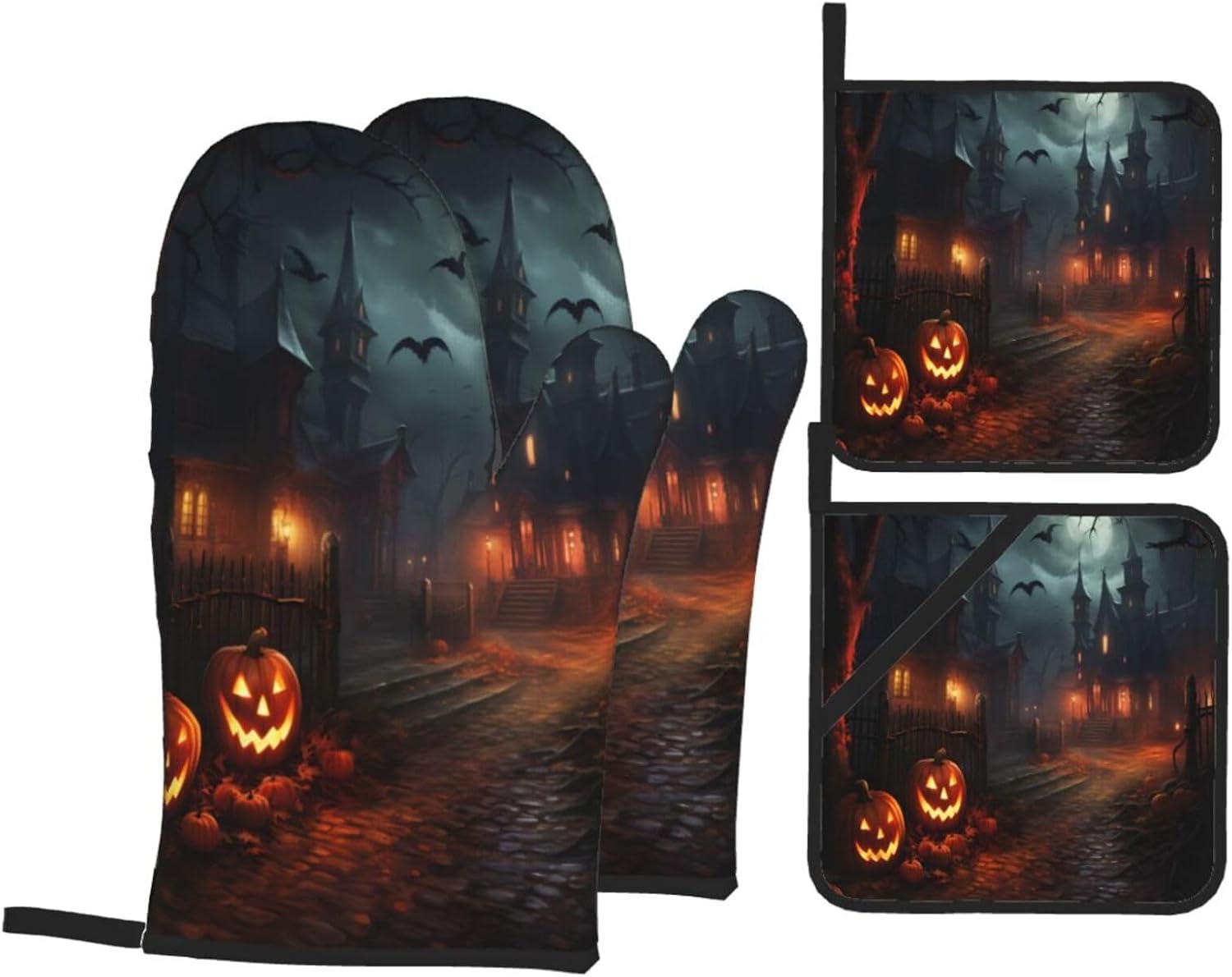 Halloween Trick or Treat Oven Mitts Set