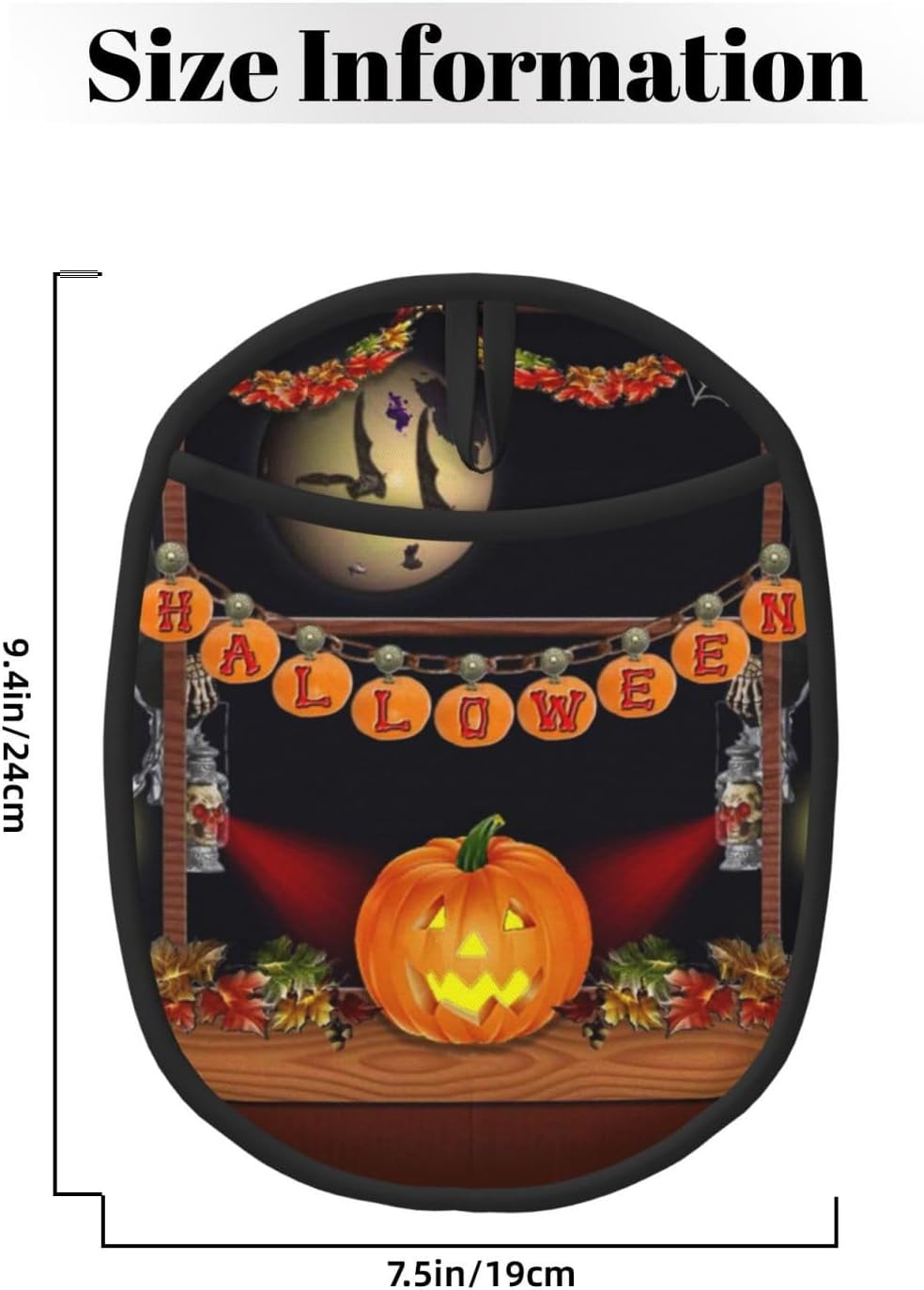 Halloween Festive Non-Slip Heat Resistant Silicone Oven Mitts